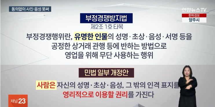 초상권과 퍼블리시티권의 차이